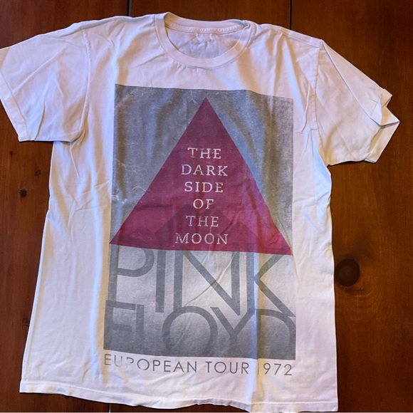 Pink Floyd the dark side of the moon European tour 1972 shirt white Philcos - Picture 1 of 2